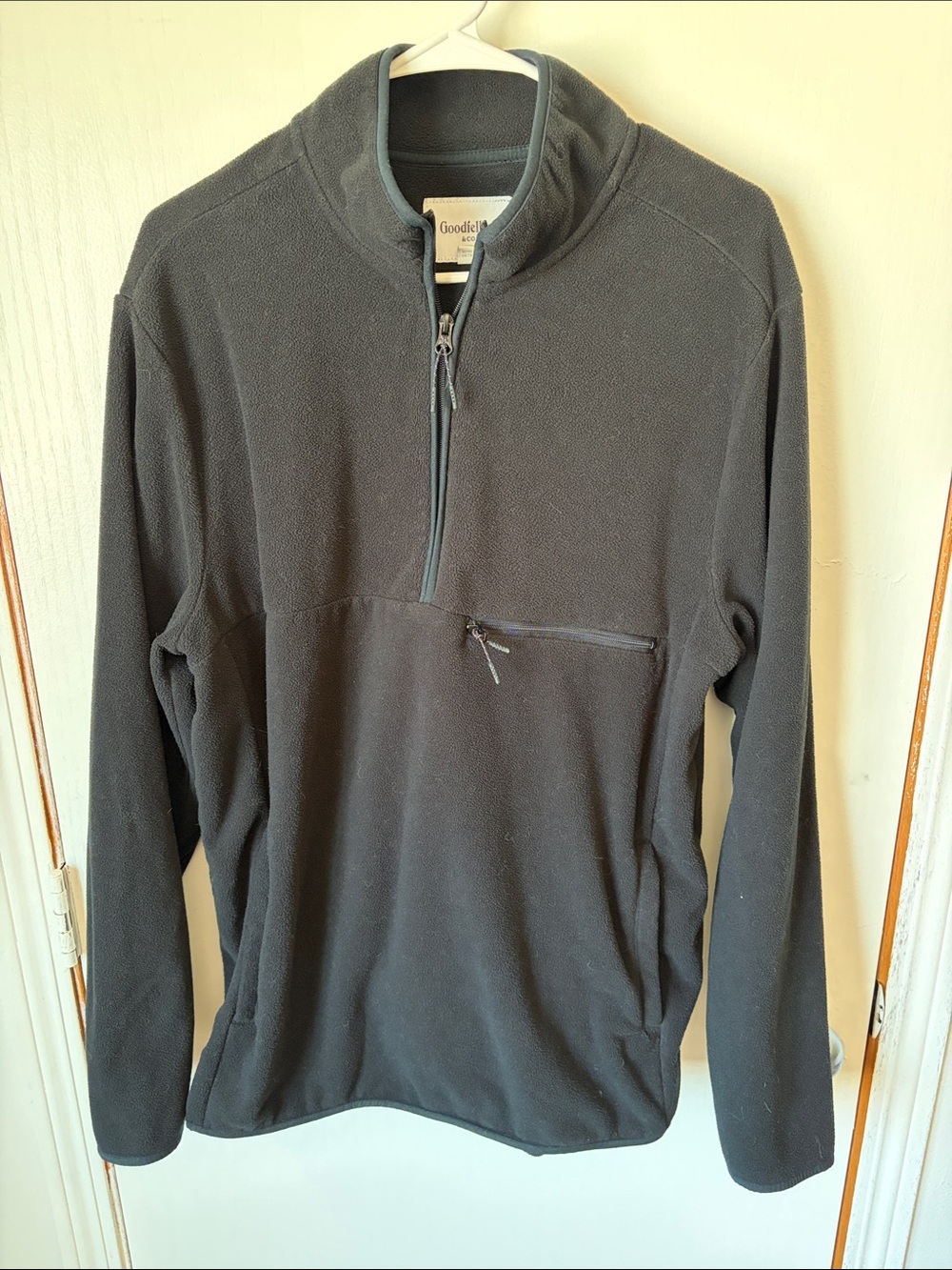Goodfellow & Co Black Quarter-Zip Fleece Pullover